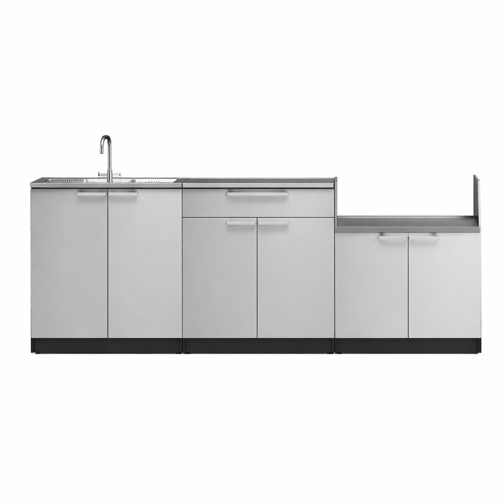 4 Piece Outdoor Kitchen Cabinets in Stainless Steel
