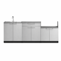 4 Piece Outdoor Kitchen Cabinets in Stainless Steel