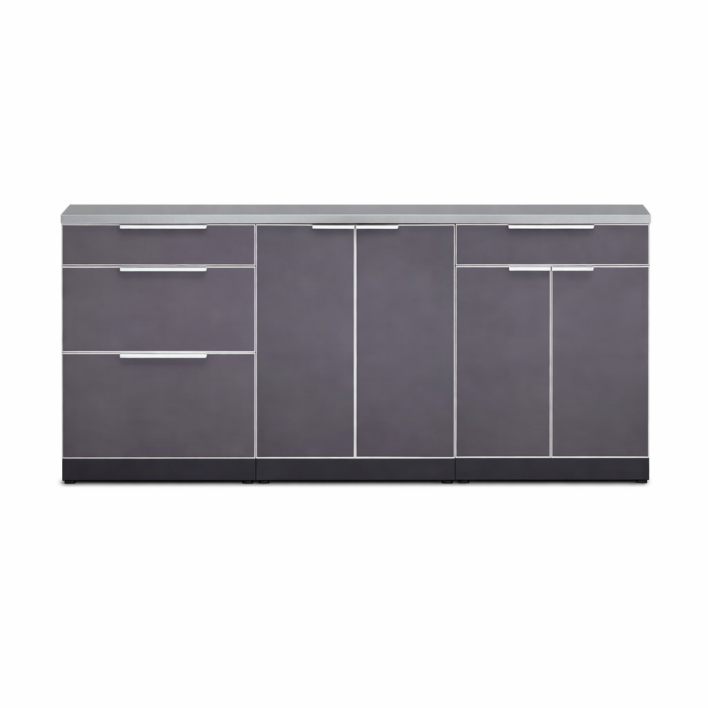 4 Piece Outdoor Kitchen Cabinets in Slate Gray