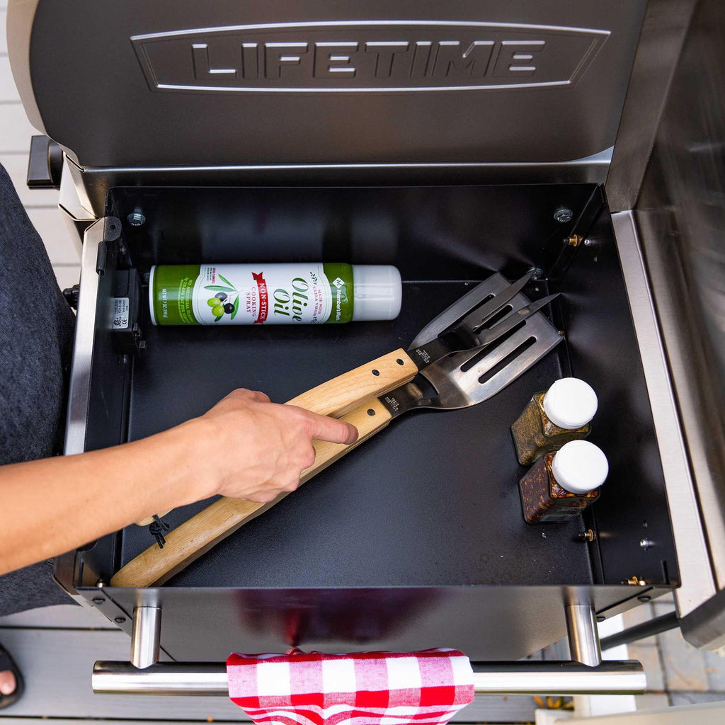 4 Burner Gas Grill and Wood Pellet Smoker Combo