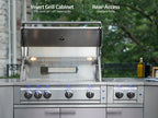 Outdoor Kitchen 4 Piece Cabinet Set in Stainless Steel with Countertop and Covers