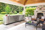 Outdoor Kitchen 4 Piece Cabinet Set in Stainless Steel with Countertop and Covers