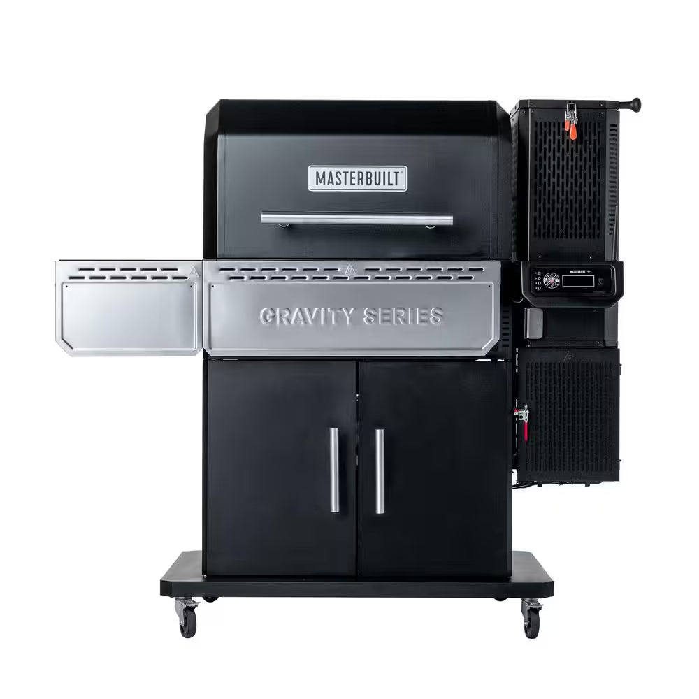 Gravity Series Charcoal Grill plus Smoker in Black 1150 Sq. In.